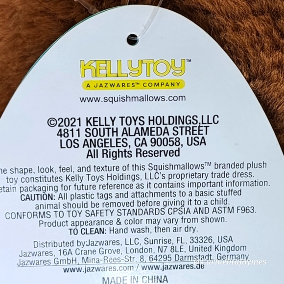 CALTON 🐂 Brown Fuzzy Highland Cow Original Squishmallow By Kellytoy ☆ NWT ☆ - Picture 9 of 9